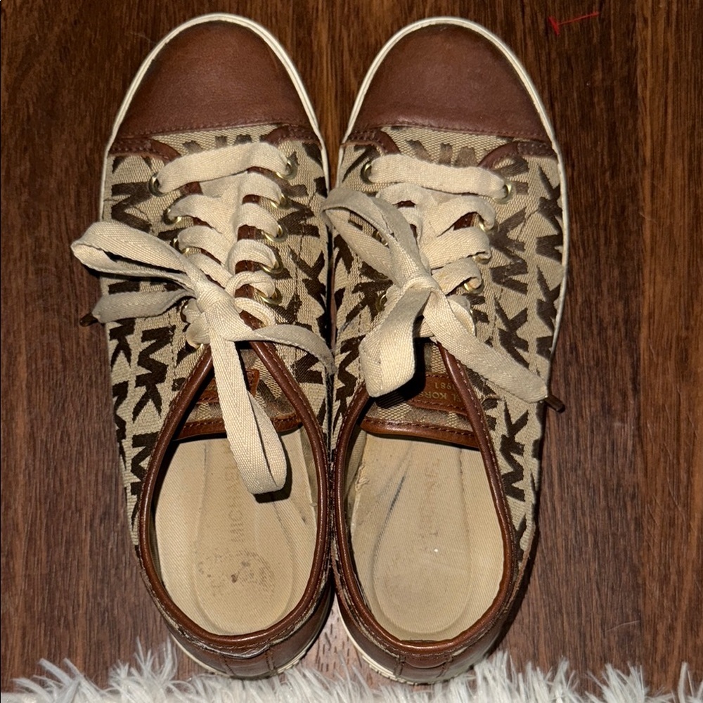 💰Michael Kors Brown and Tan Women's Sneakers